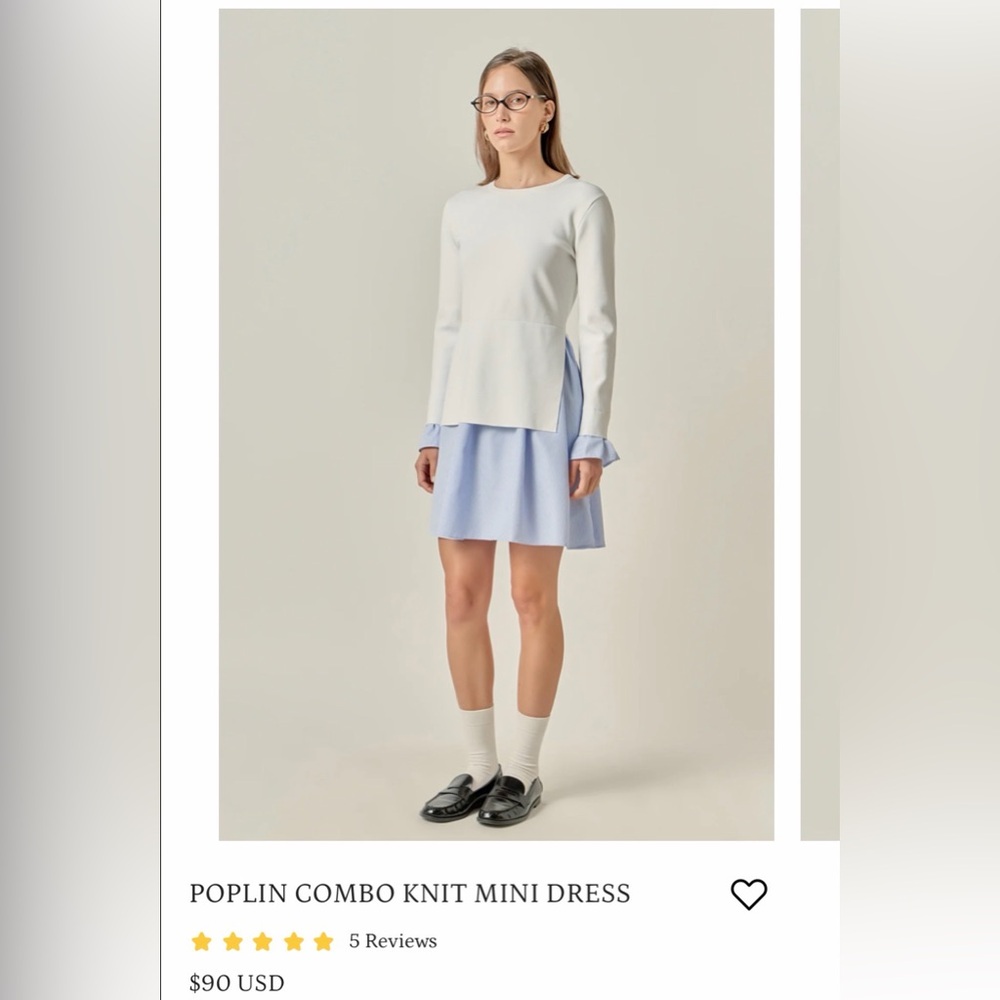English Factory Cream Knit dress